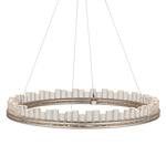 Pleiades Chandelier - Contemporary Silver Leaf / Clear