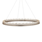 Pleiades Chandelier - Contemporary Silver Leaf / Clear