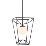 Rochefort Outdoor Pendant - Black / White