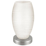 Batista 1 Table Lamp - Matte Nickel / White