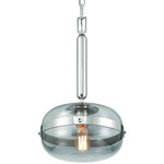 Nottingham Pendant - Polished Nickel / Smoke