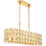 Perrene Linear Chandelier - Gold / Clear