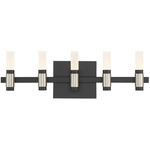 Albany Bathroom Vanity Light - Silver / Black / White