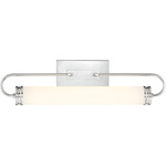 Tellie Bathroom Vanity Light - Chrome / White