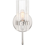 Brook Wall Sconce - Chrome / Clear