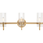 Brook Bathroom Vanity Light - Gold / Clear