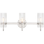 Brook Bathroom Vanity Light - Chrome / Clear