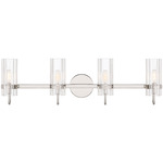 Brook Bathroom Vanity Light - Chrome / Clear