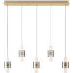Rola Linear Multi-Light Pendant - Gold / Smoke