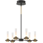 Torcia Chandelier - Black / White