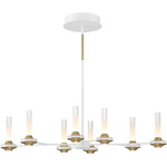 Torcia Chandelier - White / White
