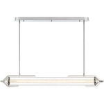 Espada Linear Chandelier - Polished Nickel / Clear
