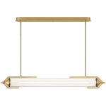 Espada Linear Chandelier - Gold / Clear