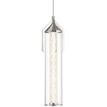 Espada Pendant - Polished Nickel / Clear