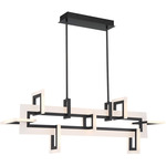 Inizio Linear Chandelier - Black / White