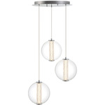Atomo Multi-Light Pendant - Chrome / Clear