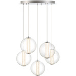 Atomo Multi-Light Pendant - Chrome / Clear