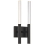 Benicio Double Wall Sconce - Black / Clear