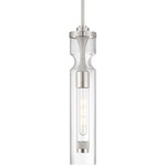 Mistero Pendant - Polished Nickel / Clear