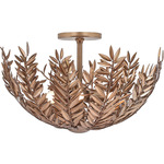 Jalore Semi Flush Ceiling Light - Bronze / Bronze
