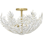Jalore Semi Flush Ceiling Light - White