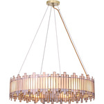Birla Chandelier - Brass / White