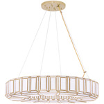 Belmont Chandelier - Brass / White