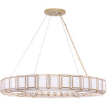 Belmont Chandelier - Brass / White