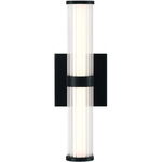 Fayton Outdoor Wall Sconce - Black / Clear