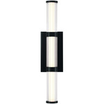 Fayton Outdoor Wall Sconce - Black / Clear