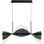 Voltik Linear Chandelier - Black / Frosted