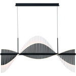 Voltik Linear Chandelier - Black / Frosted