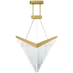 Vivien Chandelier - Gold / Clear