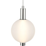 Palmas Pendant - Polished Nickel / Frosted