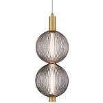 Palmas 2-Light Pendant - Gold / Smoke