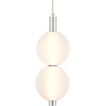 Palmas 2-Light Pendant - Polished Nickel / Frosted