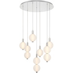 Palmas Multi-Light Pendant - Polished Nickel / Frosted
