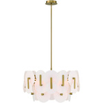 Nuvola Chandelier - Gold / White