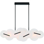 Nuvola Linear Chandelier - Black / White