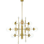 Traiton 3-Tier Grand Chandelier - Gold / Clear