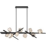 Thorah Linear Chandelier - Graphite / Amber