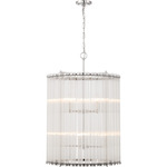 Glasbury Chandelier - Polished Nickel / Clear