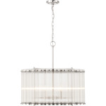 Glasbury Chandelier - Polished Nickel / Clear