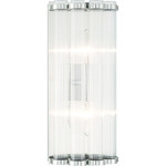 Glasbury Wall Sconce - Polished Nickel / Clear