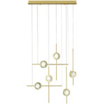 Barletta Linear Chandelier - Gold / Clear Seeded