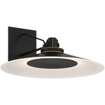 Deckard Outdoor Wall Sconce - Gold / Black / Frosted