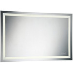Aspen Rectangular Color Select LED Mirror - Anodized Silver / Frosted