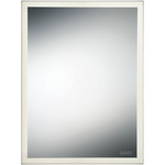 Benji Rectangle Color Select LED Mirror - Anodized Silver / Frosted