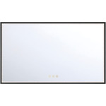 Cerissa Rectangular Color Select LED Mirror - Black / Clear
