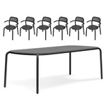 Toni Tablo Outdoor Dining Table and Chairs Set - Anthracite